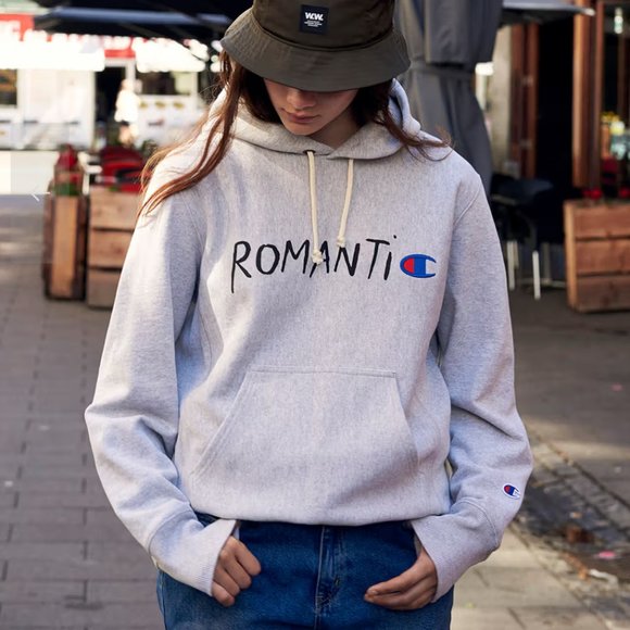 Champion x Wood Wood 'RomantiC' Hoodie - Picture 1 of 7